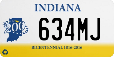IN license plate 634MJ
