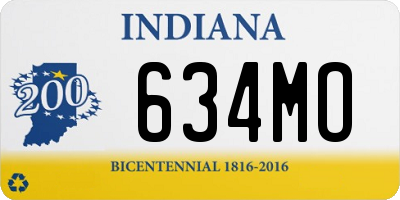 IN license plate 634MO