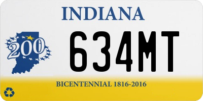 IN license plate 634MT