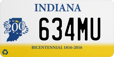 IN license plate 634MU