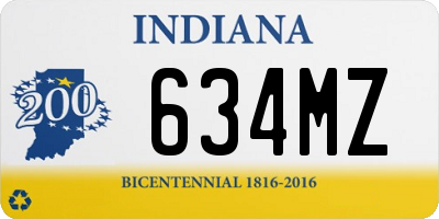 IN license plate 634MZ