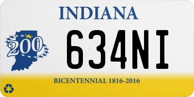 IN license plate 634NI