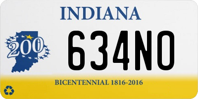 IN license plate 634NO
