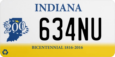 IN license plate 634NU