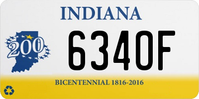 IN license plate 634OF