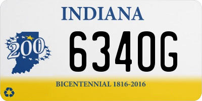 IN license plate 634OG