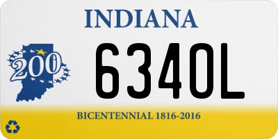 IN license plate 634OL