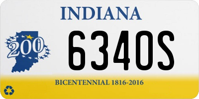 IN license plate 634OS