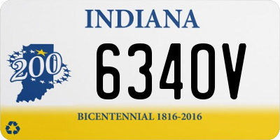 IN license plate 634OV