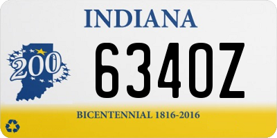 IN license plate 634OZ