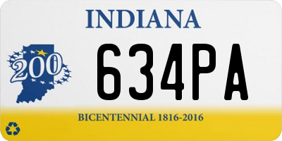 IN license plate 634PA