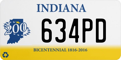 IN license plate 634PD