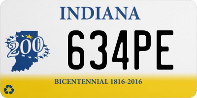 IN license plate 634PE