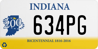 IN license plate 634PG