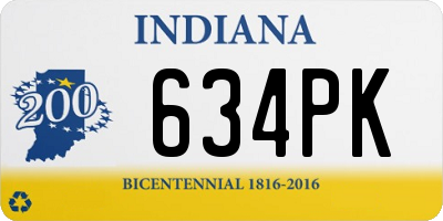 IN license plate 634PK