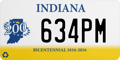 IN license plate 634PM