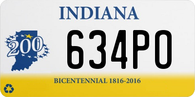 IN license plate 634PO