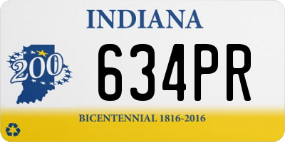 IN license plate 634PR