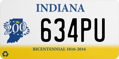 IN license plate 634PU