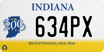 IN license plate 634PX