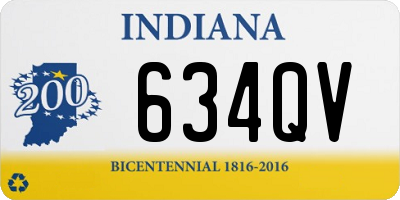 IN license plate 634QV