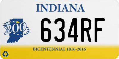 IN license plate 634RF