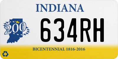 IN license plate 634RH