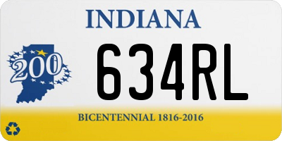 IN license plate 634RL