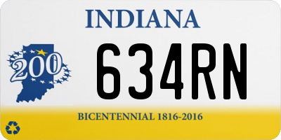 IN license plate 634RN