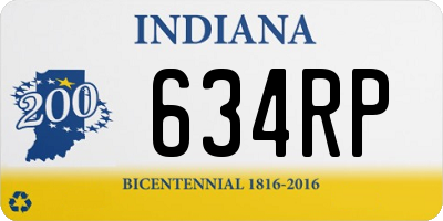 IN license plate 634RP