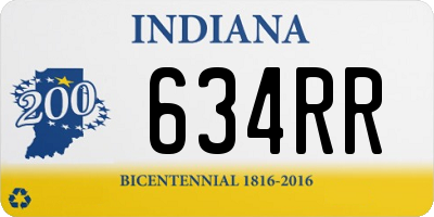 IN license plate 634RR