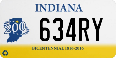 IN license plate 634RY