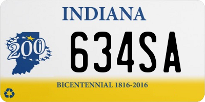 IN license plate 634SA