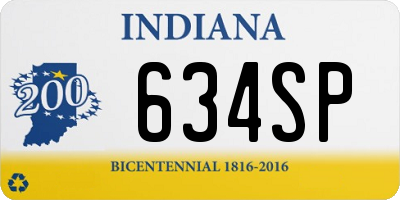 IN license plate 634SP