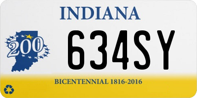 IN license plate 634SY
