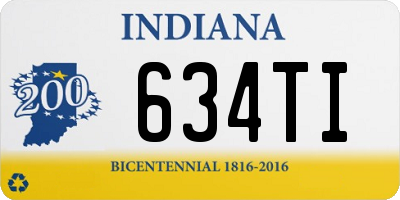 IN license plate 634TI