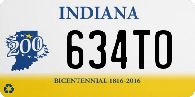 IN license plate 634TO