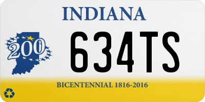 IN license plate 634TS