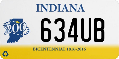 IN license plate 634UB