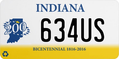 IN license plate 634US