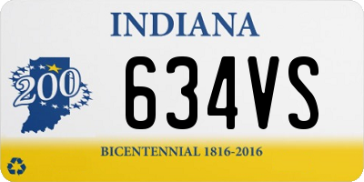 IN license plate 634VS