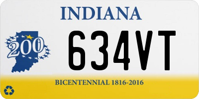 IN license plate 634VT