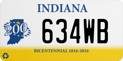 IN license plate 634WB