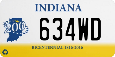 IN license plate 634WD