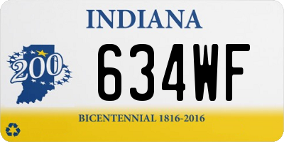 IN license plate 634WF