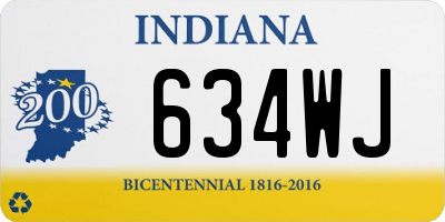 IN license plate 634WJ