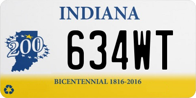 IN license plate 634WT