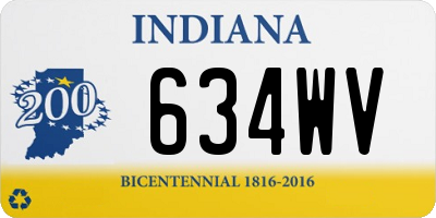 IN license plate 634WV