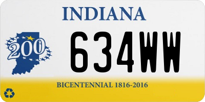 IN license plate 634WW