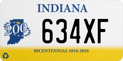 IN license plate 634XF